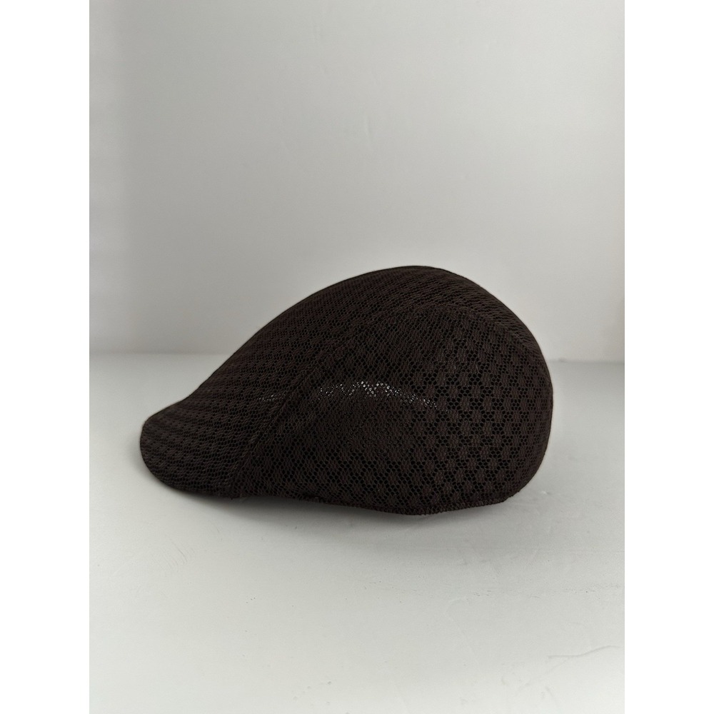 Milani Brown Mesh Ivy Newsboy Flat Cap Hat Men's Golf Driving Cabbie Style Light